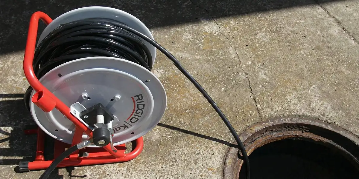 sewer rodding equipment prepared to clear clogged sewer lines in New Orleans, LA